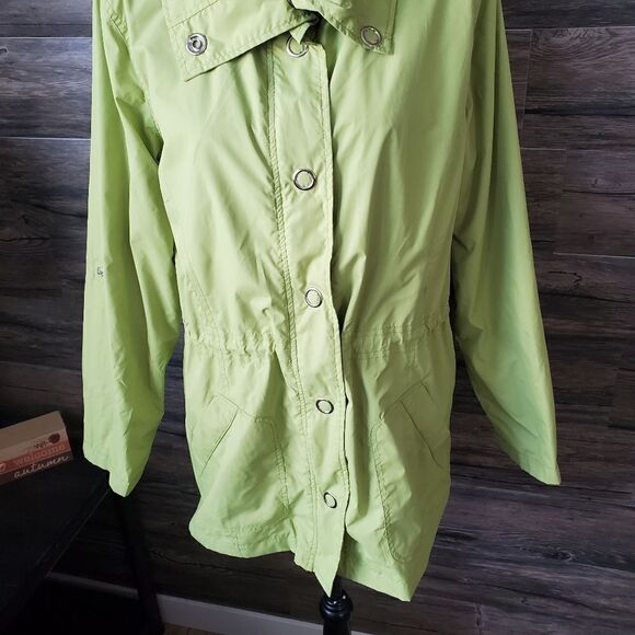 Style & Co. Sport Lightweight Lime Color Rain/Fall Jacket Women's Size Medium - Picture 3 of 7